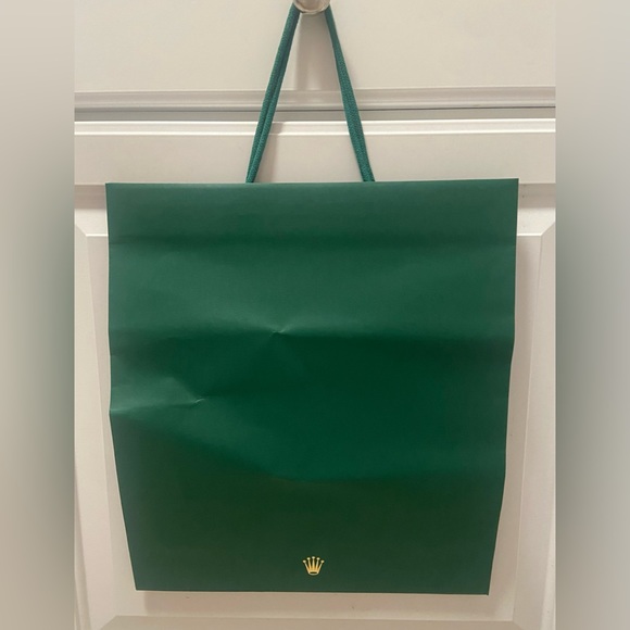 AUTHENTIC Rolex NEW Large Green Shopping Bag 15.5” x 13.5” x 4” NEVER OPENED 💚 - Picture 2 of 6